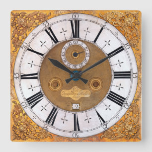 Antique 1700 Thomas Tompion Print Quadratische Wanduhr