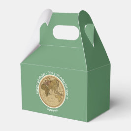 Antique 1786 Eastern Hemisphäre Karte Themenpartei Geschenkschachtel