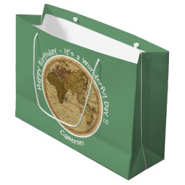 Antique 1786 Eastern Hemisphäre Karte Themenpartei Große Geschenktüte