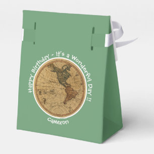 Antique 1786 Western Hemisphäre Karte Themenpartei Geschenkschachtel