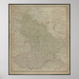 Antique 1799 Map of Silesia & Moravia, Historical  Poster