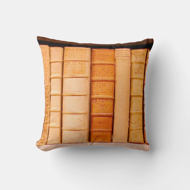 Antique 17ème siècle Cuir reliure Coussin (Recto)