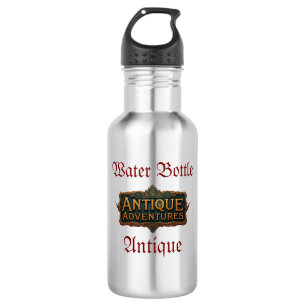 Antique Adventures Typografy Art Zeitlos - Edelstahlflasche