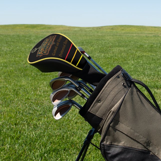"Antique Adventures Typografy Art zeitlos - Golf Headcover (In SItu)