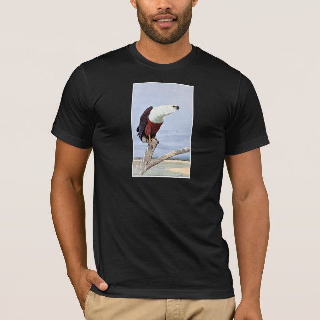 Antique African Fish Eagle Print T-Shirt (Vorderseite)