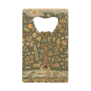 Antique anglais broderie point de Tree of Life & l