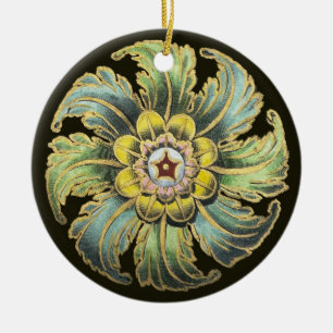 Antique Architectural Rosette Nr. 1 Keramik Ornament