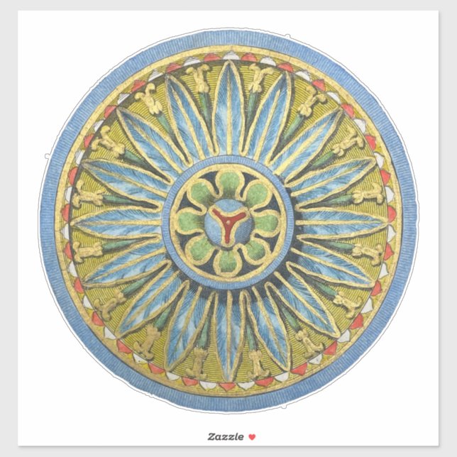 Antique Architectural Rosette Nr. 2 Aufkleber (Blatt)