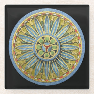 Antique Architectural Rosette Nr. 2 Glasuntersetzer