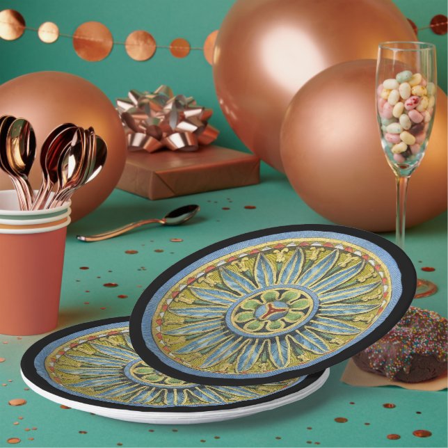 Antique Architectural Rosette Nr. 2 Pappteller (Multi)