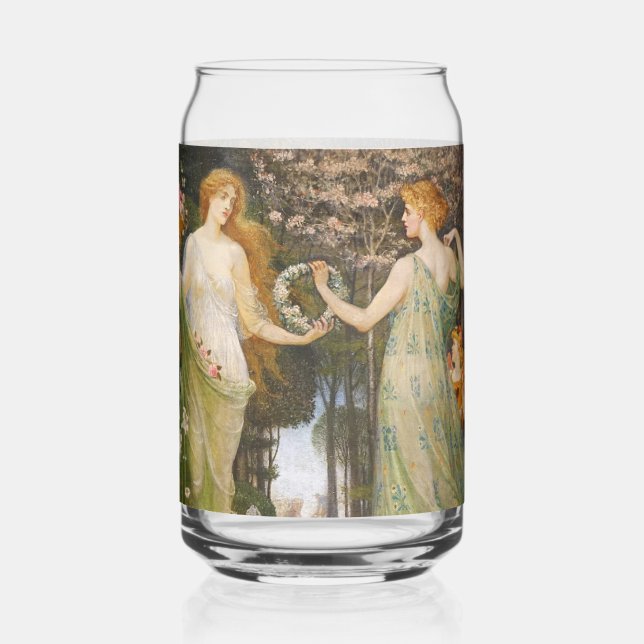 Antique Art Nouveau Four Seasons by Walter Crane (Verso)