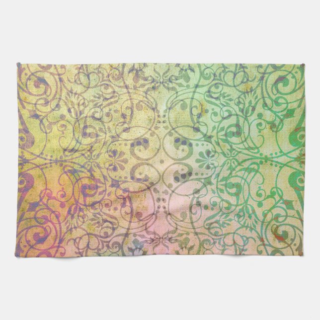 Antique ARTs Ornament Pattern für Ihr Design Geschirrtuch (Horizontal)
