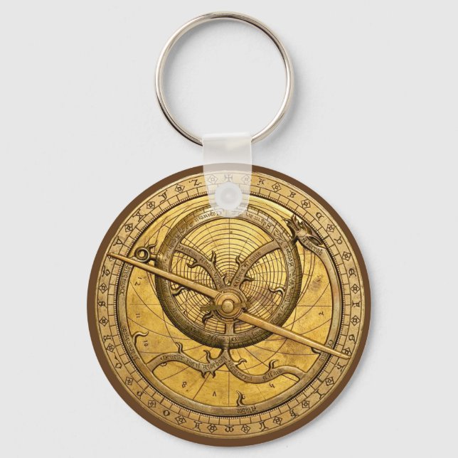 Antique Astrolabe Schlüsselanhänger (Vorderseite)