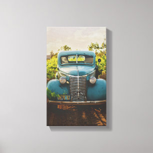 ANTIQUE AUTO LEINWAND FARMHOUSE WALL DECOR