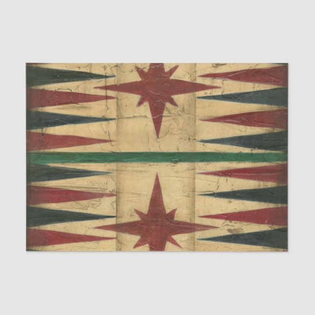 Antique Backgammon Game Board von Ethan Harper Seidenpapier (Vorderseite)