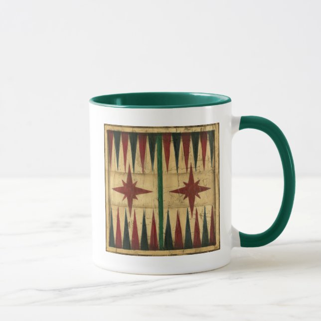 Antique Backgammon Game Board von Ethan Harper Tasse (Rechts)