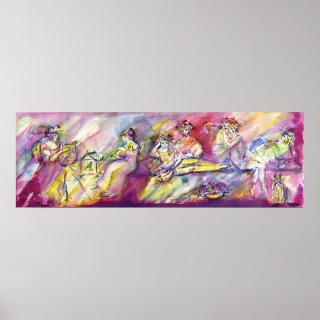 ANTIQUE BAKCHANALSZENE MIT MUSIK POSTER (Vorne)