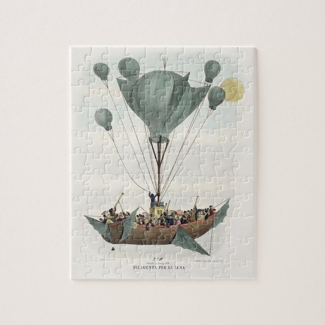 Antique Balloon Air Ship Artwork (Vertikal)