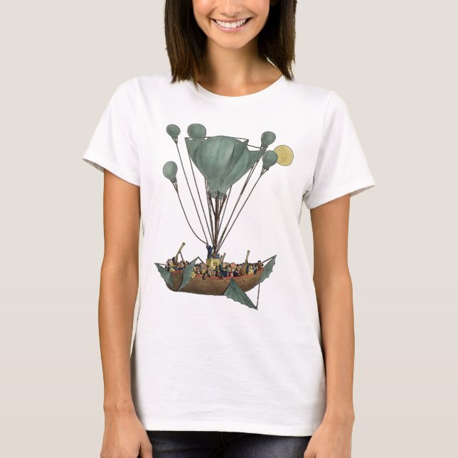 Antique Balloon Air Ship Artwork T-Shirt (Vorderseite)