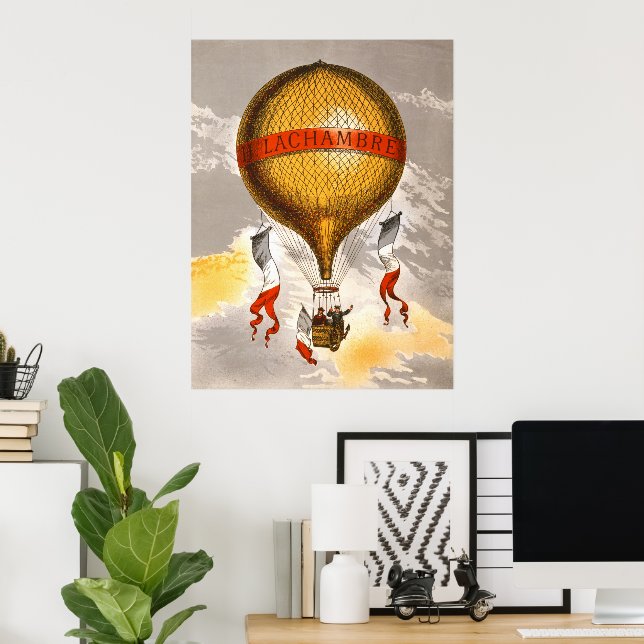 Antique Balloon labeled "H. Lachambre", 1880 Poster (Heimbüro)