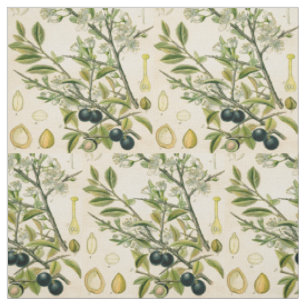 Antique Blackthorn Botanische Print Blume Berry Stoff