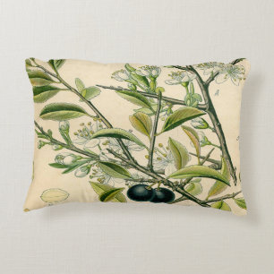 Antique Blackthorn Botanische Print Blume Berry Zierkissen