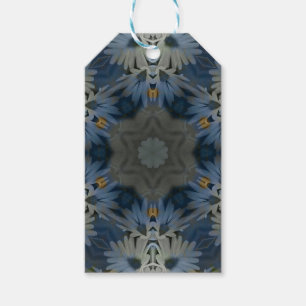 Antique Blue Daisy Floral Geschenkanhänger