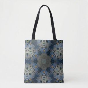Antique Blue Daisy Floral Tasche