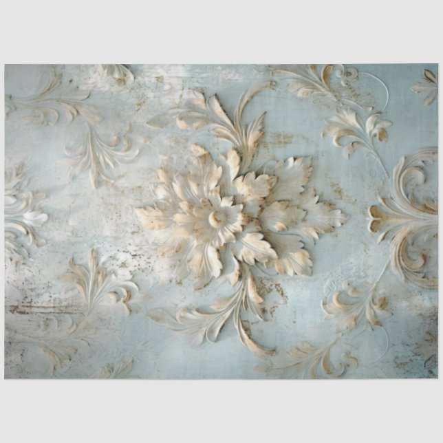 Antique Blue Romance Design Serie 11 Seidenpapier (Vorderseite)