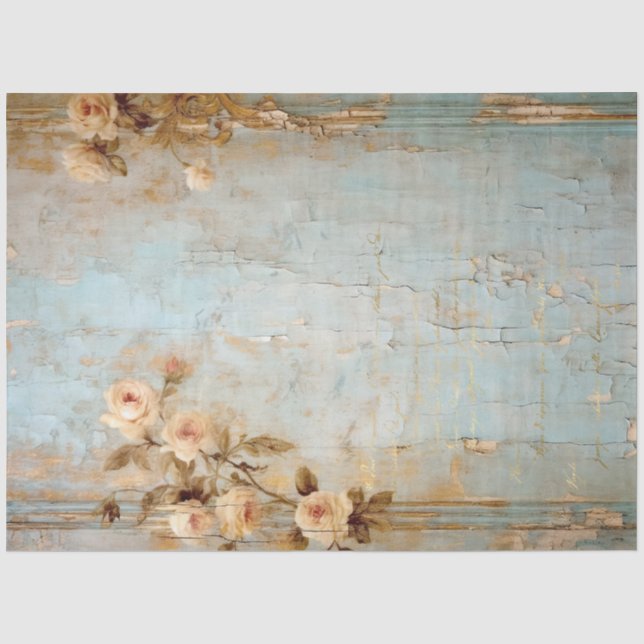 Antique Blue Romance Design Serie 17 Seidenpapier (Vorderseite)