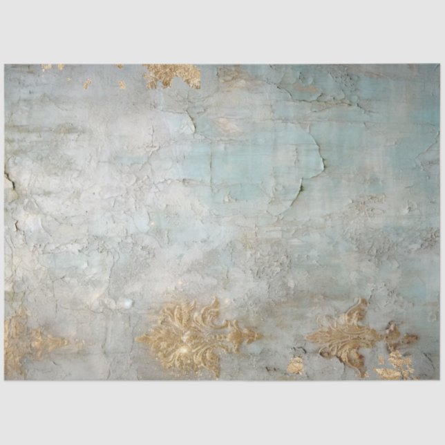 Antique Blue Romance Design Serie 4 Seidenpapier (Vorderseite)