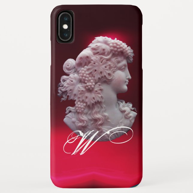 ANTIQUE CAMEO, LADY MIT GRABEN UND GRAPEVINEN Case-Mate iPhone HÜLLE (Rückseite)