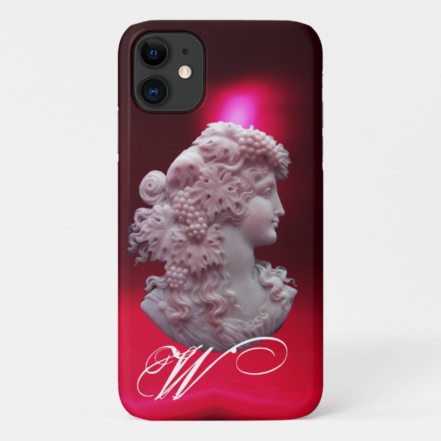 ANTIQUE CAMEO, LADY MIT GRABEN UND GRAPEVINEN Case-Mate iPhone HÜLLE (Rückseite)