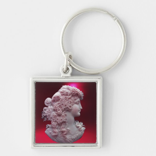 ANTIQUE CAMEO, LADY MIT GRABEN UND GRAPEVINEN SCHLÜSSELANHÄNGER (Vorne)