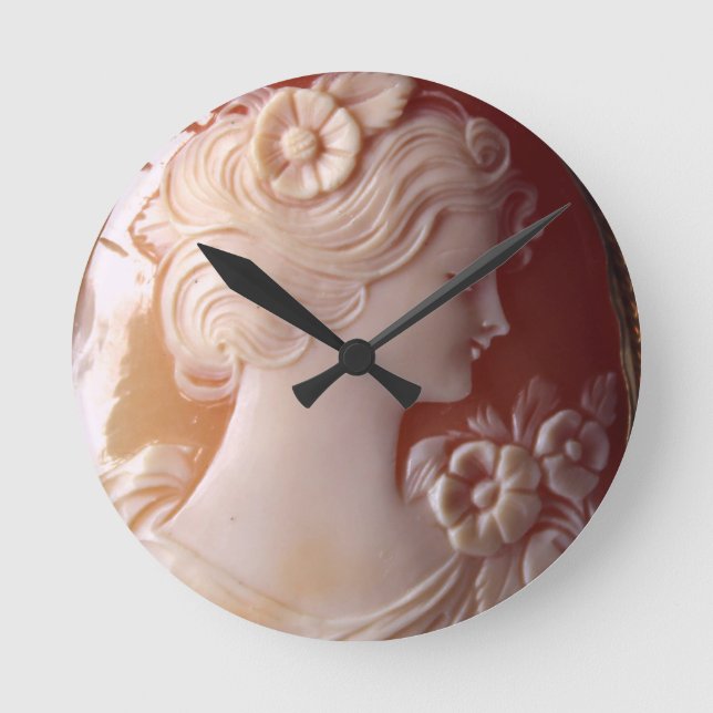 Antique Cameo Runde Wanduhr (Vorderseite)
