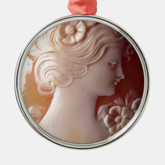 Antique Cameo Silbernes Ornament (Vorne)