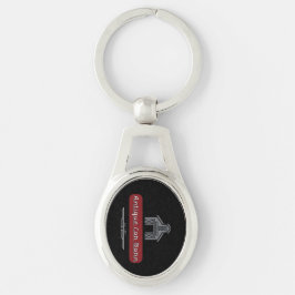 Antique Car Barn Keychain - Oval Schlüsselanhänger
