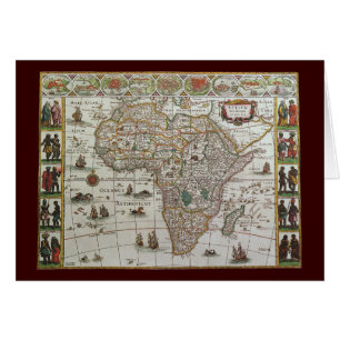 Antique carte de l'Afrique du Vieux Monde par Blae