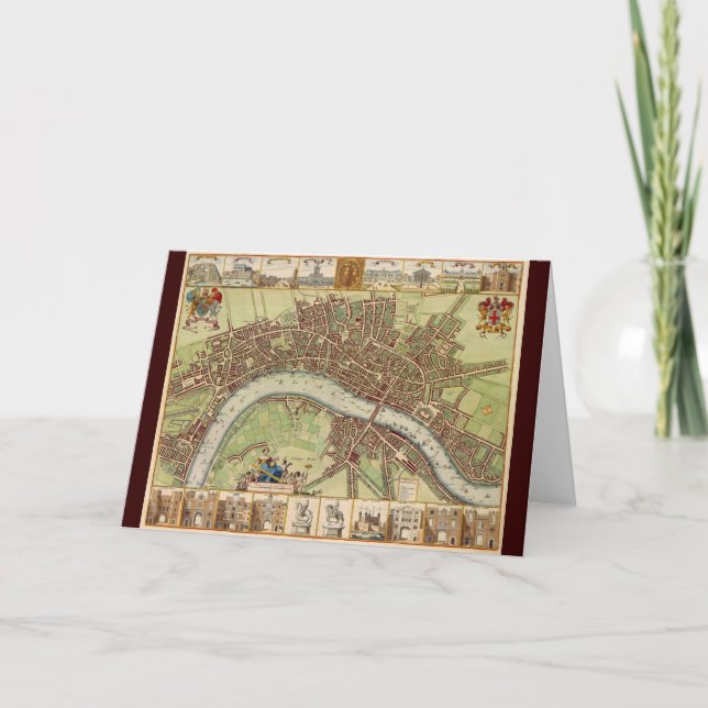 Antique carte du 17ème siècle de Londres W. Hollar (Devant)