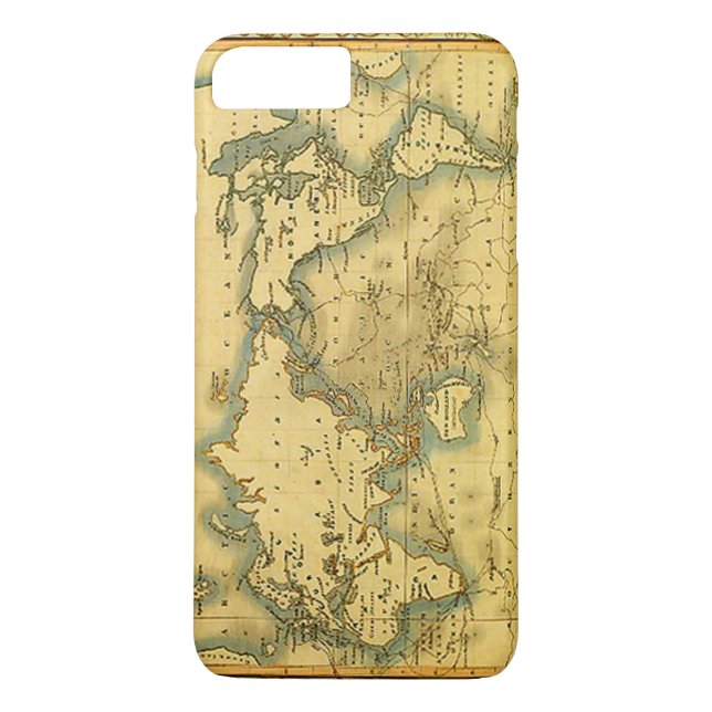 Antique carte du monde iPhone 7 Plus Coque (Dos)