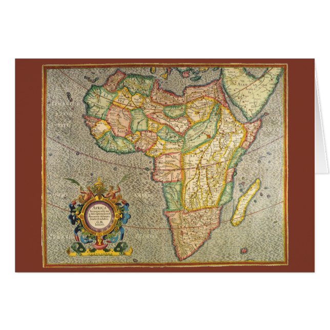 Antique carte Mercator du Vieux Monde de l'Afrique (Devant horizontal)