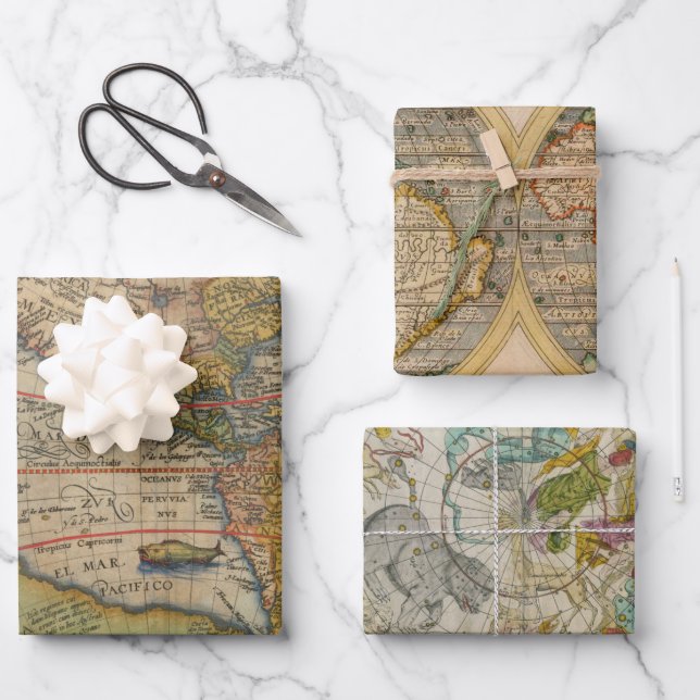 Antique carte Poids lourd Papier de découpage (Recto)