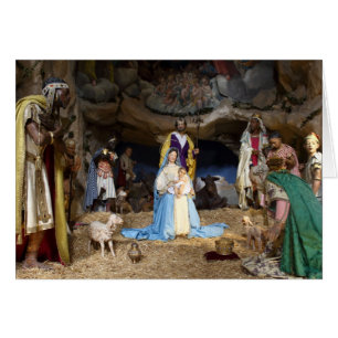 Antique Christmas Nativity Scene