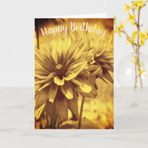 Antique Daisies Floral individuell anpassbare Gebu Karte