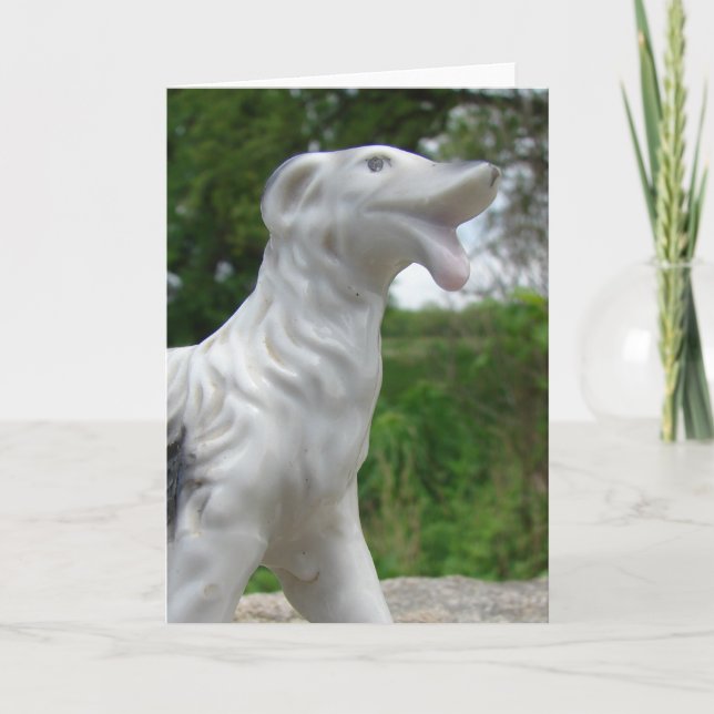 Antique Dog Figurine Karte (Vorderseite)