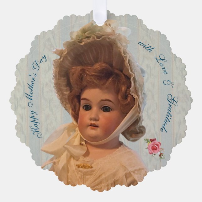 Antique Doll Ornament Geschenkkarte (Vorderseite)