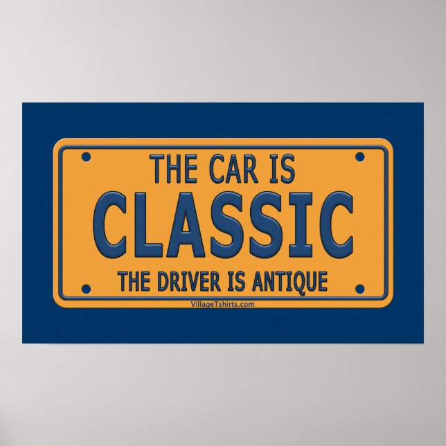 Antique Driver Classic Car Poster (Vorne)