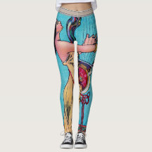 Antique Ephemera 4 Leggings