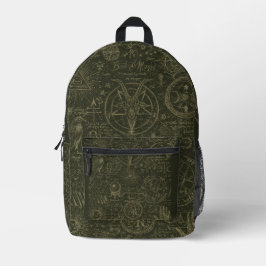 Antique Esoteric Symbols and Sacred Geometry  Bedruckter Rucksack
