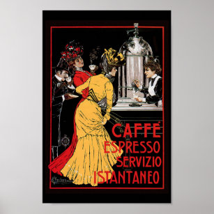 Antique Espresso Expresso Kaffee Italienisches Pos Poster
